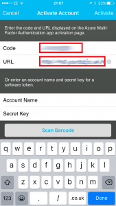 Enter the MFA Activation details